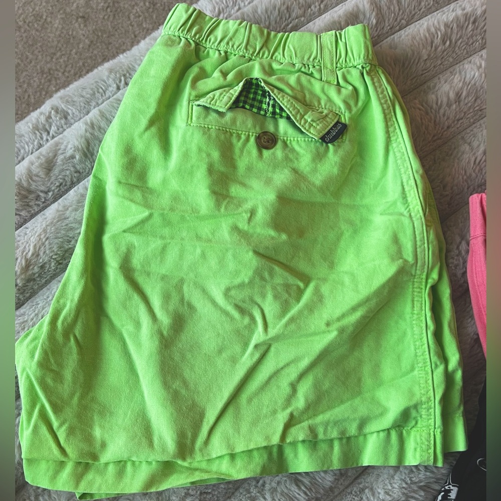 Chubbies The Def Leps Bright Neon Green 5” Shorts Size L